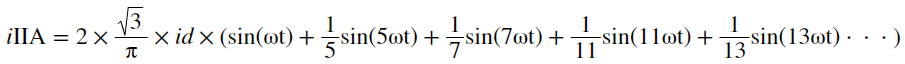 第二整流橋網(wǎng)側電流傅里葉級數展開(kāi) 第二整流橋網(wǎng)側電流傅里葉級數展開(kāi)