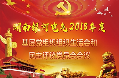 銀河電氣召開(kāi)2018年度基層黨組織組織生活會(huì )和開(kāi)展民主評議黨員會(huì )議